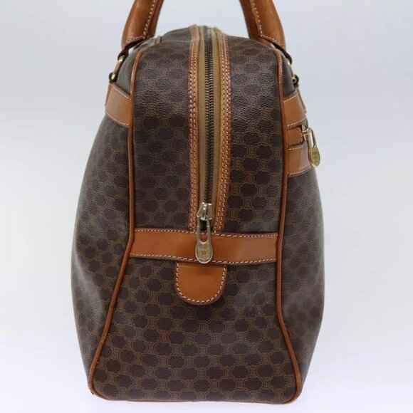 CELINE Macadam Canvas Boston Bag PVC Brown - Picture 15 of 16